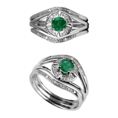 anel de pedra preciosa esmeralda